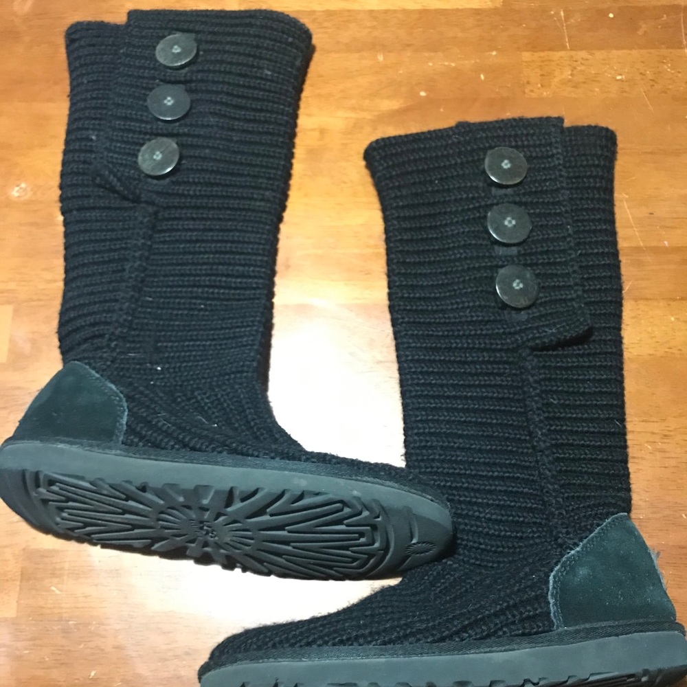 UGG woven black boots. Size 7. Gently worn.